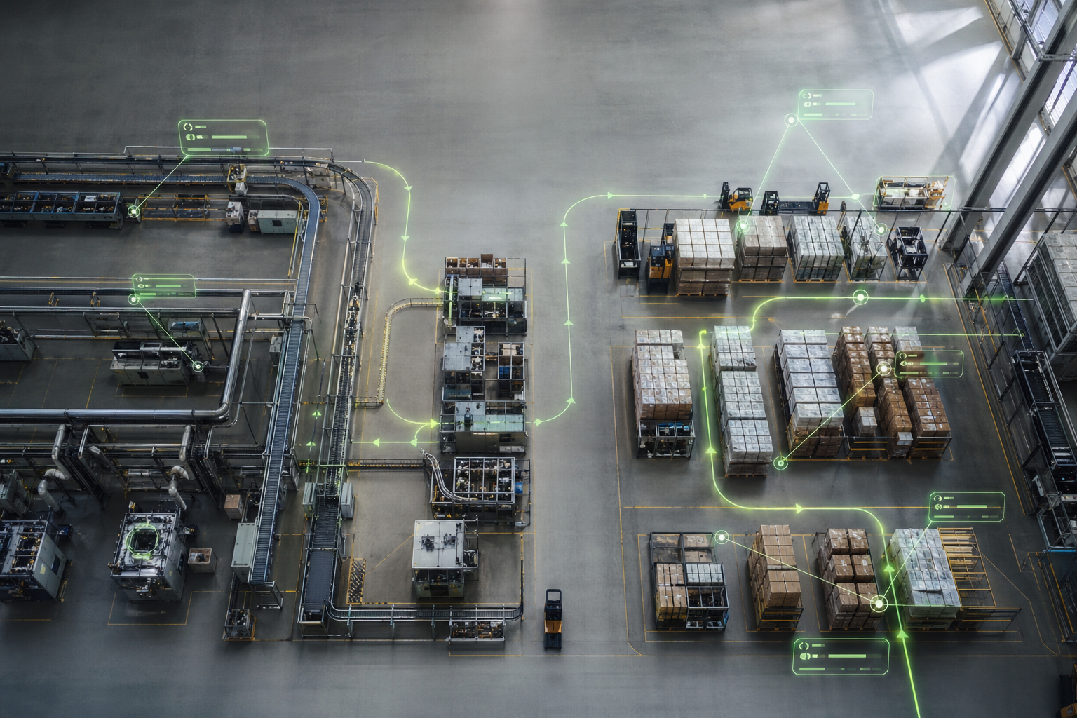 EMI intelligence layered onto a manufacturing facility